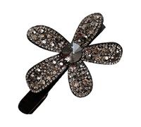 Pinzas Para El Cabello Elegantes Para Mujeres,Horquilla De Metal Brillante Pico De Pato Para Estilismo - Pinzas Para El Cabello Brillantes Con Flores | Para Salón Hogar Viaje Boda Fiesta