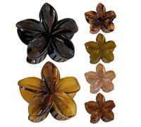 Pinzas para el cabello florales, pinzas para el cabello de flores para mujer | 6X pinzas de pelo largas y gruesas de estilo francés vintage,Horquillas para cabello grueso y fino, playa en la parte