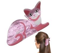 Pinzas para el Cabello para Mujeres - Forma De Gato Compacta Antideslizante - Pinzas de Garra para el Cabello Fino - Para Viaje de Negocios Hogar Exteriores Escuela Novia Esposa Amiga