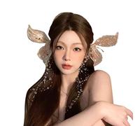 Pinzas para el cabello Princess At Large con diseño de mariposa de cristal y borlas de agarre fuerte, herramienta de peinado