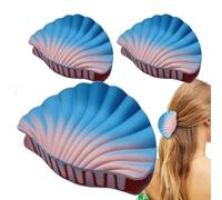 Pinzas para el cabello Seashell - 3 pinzas mate degradadas, accesorios para el cabello de diaria, estilo elegante, herramienta de belleza elegante para mujeres, viajes, bodas, bailes, escuela