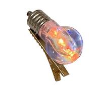 Pinzas para el Pelo, Accesorios Estilizantes Antideslizantes Forma de Bombilla Coloridas, Horquillas Divertidas Con Diseño De Bombilla Simulada, Para Fiestas de Halloween, Cumpleaños, San Valentín y E