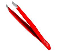 Pinzas para el pelo, anguladas, satinadas, acero inoxidable, 9 cm Rojo