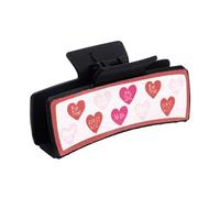 Pinzas para el pelo con diseño de corazón con purpurina para el día de San Valentín, para coleta de caballo