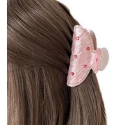 Pinzas para el pelo con forma de corazón rosa para mujer, pinzas de acetato retro, joyería versátil, pinza de resorte, accesorios para el cabello, pinzas de acetato para el cabello