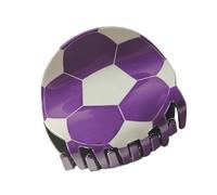 Pinzas para el pelo con forma de fútbol, diseño acrílico de larga duración, funciona bien con partidarios deportivos gruesos o finos, clips permanentes