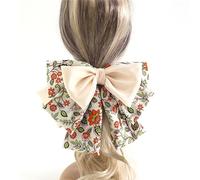 Pinzas para el Pelo con Lazo Horquilla con lazo de retales Retro, pinza for cola de caballo for pelo con lazo grande