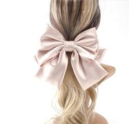 Pinzas para el Pelo con Lazo Horquillas for el pelo con lazo, horquilla de cola de caballo con temperamento de satén perla
