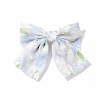 Pinzas para el pelo con lazo para mujer, pinzas para el pelo de flores para fiesta de cumpleaños (azul)