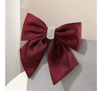 Pinzas para el pelo con lazo para mujer, tarjetas para la parte posterior de la cabeza, pinzas para el pelo para fiesta de cumpleaños (rojo)