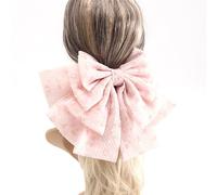 Pinzas para el Pelo con Lazo Pinzas for el pelo con lazo grande de gasa, horquilla for el pelo, pinza de resorte
