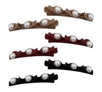 Pinzas para el pelo con perlas para niñas, pinzas para el pelo para peinar, adorable clip de perlas para niña, pinzas para el pelo, pinzas de pelo de pato de moda para mujeres y niñas