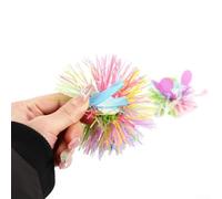 Pinzas para el pelo con purpurina para niños con cierres de pico de pato y decoraciones ligeras y festivas de huevo y pollitos (A)