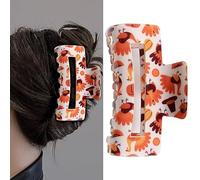 Pinzas para el pelo de Acción de Gracias, pavo, calabaza, accesorios para el cabello grueso, antideslizantes, cuadradas, pinzas para el cabello, horquilla para mujeres y niñas, regalos de fiesta de
