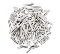 Pinzas para el pelo de cocodrilo de una sola punta de hierro plano, 50 unidades, 6 x 45 mm