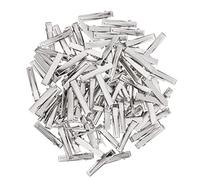 Pinzas para el pelo de cocodrilo de una sola punta de hierro plano, 6 x 40 mm