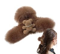 Pinzas para el pelo de felpa esponjosa, pinzas para el pelo de peluche