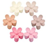 Pinzas para el pelo de flores, 6 pinzas para el cabello, lindas pinzas para el cabello de margaritas, pinzas para el cabello antideslizantes, pinzas de garra grandes, pinzas para el cabello grandes, 6