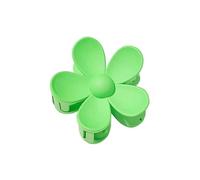 Pinzas para el pelo de flores dulces de 7 cm, color liso, para mujeres y niñas, horquillas de tiburón, pinzas para cola de caballo (verde hierba)