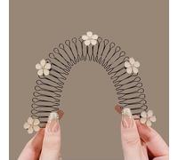 Pinzas para el pelo de flores invisibles elásticas, peine fijador de acabado en U | Pasador elástico para el cabello, bonito soporte invisible para el cabello, pinzas para el pelo, herramientas de