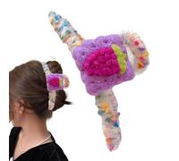 Pinzas para el pelo de frutas, pinzas de felpa para el pelo - Abrazadera reutilizable de agarre fuerte para el cabello, accesorio multifuncional para mujer