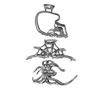 Pinzas Para El Pelo De Halloween | Pinzas de Metal con Forma de Garras de Horror | 3 Unidades Accesorio De Esqueleto Y Araña Para Mujer Fiesta De Halloween Y Ocasiones Especiales