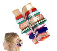 Pinzas para el pelo de libro, pinzas portátiles para profesores, pinzas para el pelo con forma de libro, de acrílico, para cabello fino, bloque de color, accesorio para el cabello para la vida diaria