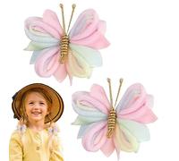 Pinzas para el pelo de mariposas - Pinzas para el cabello Mariposas Barrettes | Grapas elegantes ligeras de deslizamiento de mariposas para el viaje de cumpleaños de la bola del festival Lambo