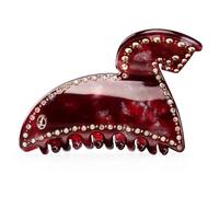Pinzas para el pelo de Navidad originales de diseño italiano 2025 para mujeres, pinzas de pelo de acetato a base de plantas de agarre fuerte para niñas de cumpleaños, accesorios de Navidad hechos a