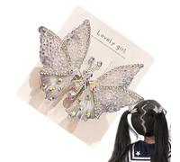 Pinzas para el pelo de para niñas, decoración brillante de diamantes de imitación 3D voladores, pinzas de para niñas, para vacaciones, hogar, viajes, boda, de novia, verano