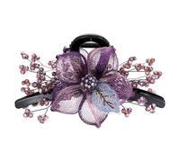 Pinzas para el pelo de plástico con diamantes de imitación para mujer, alambre de cobre grande, tejido a mano, diseño de alto nivel, clip de mandíbula de metal, pasadores de garra de cristal