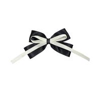 Pinzas para el pelo de proa para niñas y mujeres con nudo de arco, clip de pelo blanco y negro, estilo coreano, lazos para el cabello, princesas, clips para el cabello