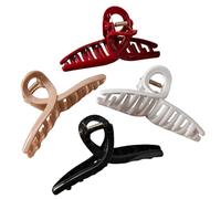 Pinzas para el pelo de silicona | Pinzas de garra para cabello largo | 4 piezas pinzas de pelo resistentes para mujeres niñas escuela boda viaje eventos al aire libre