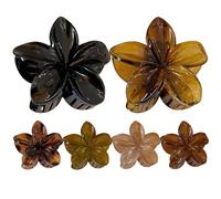Pinzas para el pelo florales - Pinzas para el pelo de flores retro francesas, PP de 8 cm, 6 unidades, estilo francés, estilo marino, vacaciones, clip de playa para adolescentes, uso diario, viajes