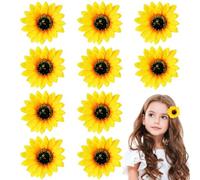Pinzas para el Pelo Mujer,Forreen 10 Piezas 10CM Horquillas para el Pelo Diseño de Girasol Hawaiano Encantador Creativo Pinza de Pelo para Dama Niña Vida Diaria Fiesta Boda Baile
