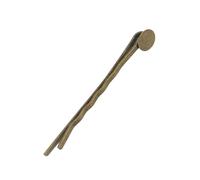 Pinzas para el pelo para DIY 50 horquillas de metal for el pelo, base 55 mm, con almohadilla adhesiva plana 6, 8, 10 y 12 for hacer joyas(Color-01,12MM)