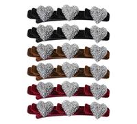 Pinzas para el pelo para mujer, accesorios de estilo de corazón, 6 unidades, pinzas antideslizantes para el cabello, para cabello largo y corto, grueso, trabajo, gimnasio, yoga, baile, viajes, fiestas