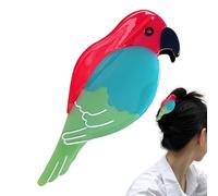 Pinzas para el pelo para pájaros, pinzas para el cabello en forma de loro, pinzas coloridas para el cabello de loro | Accesorios para el pelo largo de acrílico y acetato para niñas, para che