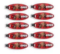 Pinzas para el pelo personalizadas, barrettes de pelo resina acrílica foto y texto a medida - 10 piezas antideslizantes moda decorativas,accesorios de para mujer,damiselas cumpleaños (Color-09)