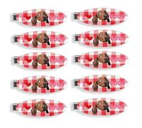 Pinzas para el pelo personalizadas, barrettes de pelo resina acrílica foto y texto a medida - 10 piezas antideslizantes moda decorativas,accesorios de para mujer,damiselas cumpleaños (Color-10)