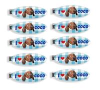 Pinzas para el pelo personalizadas, barrettes de pelo resina acrílica foto y texto a medida - 10 piezas antideslizantes moda decorativas,accesorios de para mujer,damiselas cumpleaños (Color-07)