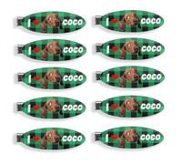 Pinzas para el pelo personalizadas, barrettes de pelo resina acrílica foto y texto a medida - 10 piezas antideslizantes moda decorativas,accesorios de para mujer,damiselas cumpleaños (Color-03)