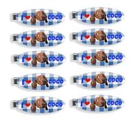 Pinzas para el pelo personalizadas, barrettes de pelo resina acrílica foto y texto a medida - 10 piezas antideslizantes moda decorativas,accesorios de para mujer,damiselas cumpleaños (Color-08)