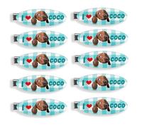 Pinzas para el pelo personalizadas, barrettes de pelo resina acrílica foto y texto a medida - 10 piezas antideslizantes moda decorativas,accesorios de para mujer,damiselas cumpleaños (Color-04)