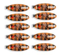 Pinzas para el pelo personalizadas, barrettes de pelo resina acrílica foto y texto a medida - 10 piezas antideslizantes moda decorativas,accesorios de para mujer,damiselas cumpleaños (Color-05)