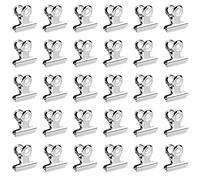 Pinzas para Etiquetas 30 Pack Clips de Bisagra Pinzas de Papel Metálicas para Bolsas de Alimentos Fotografías Fuente de Oficina en el Hogar 20mm (Plata)