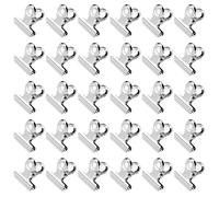 Pinzas para Etiquetas 30 Pack Clips de Bisagra Pinzas de Papel Metálicas para Bolsas de Alimentos Fotografías Fuente de Oficina en el Hogar 20mm (Plata)