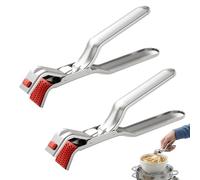 Pinzas para freidora de aire caliente, pinzas para placas de calefacción y retriever, ideal para cocina y barbacoa al aire libre, 2 pinzas de acero inoxidable con mango antideslizante
