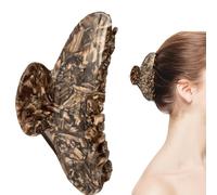 Pinzas para garras de tortuga - pinzas de mandíbula de 10,4 cm para cabello de acetato de celulosa, accesorios antideslizantes para cabello francés, pinzas para el pelo para Fem