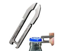 Pinzas para hombre, pinzas de aleación de titanio con abrebotellas, herramienta para exteriores, cejas, camping, viajes, manualidades, hogar